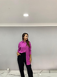 FUŞYA OVERSİZE GÖMLEK