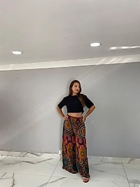 ETNİK DESENLİ ETEK PANTOLON