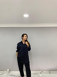 SİYAH OVERSİZE GÖMLEK